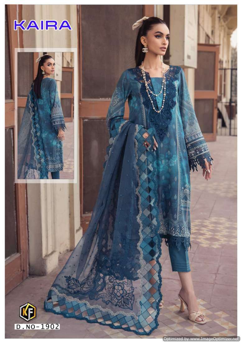 KEVAL KAIRA VOL 19 LAWN COTTON WITH PRINTED PAKISTANI SUITS COLLECTION AT BEST RATE